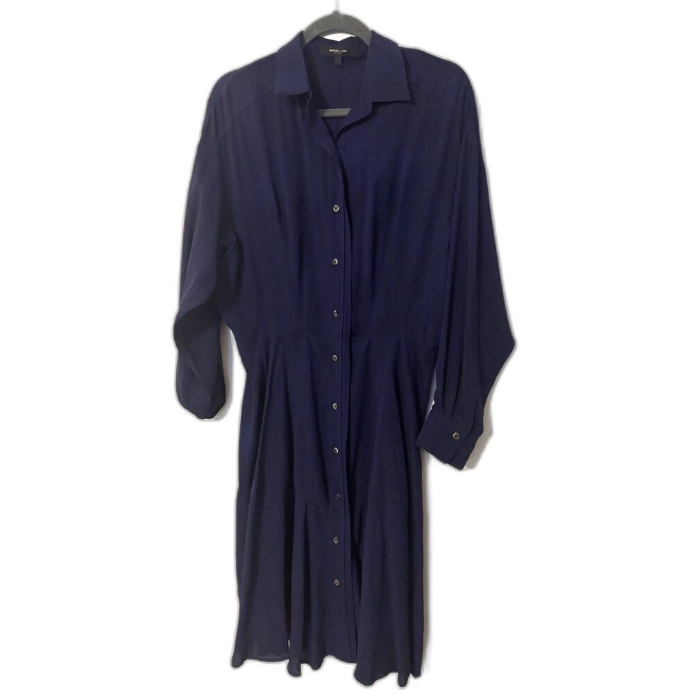 Derek Lam Navy Blue Silk Shirt Dress – US Size 6